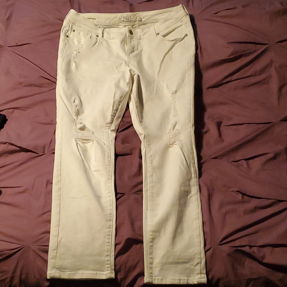 Torrid white Boyfriend jeans